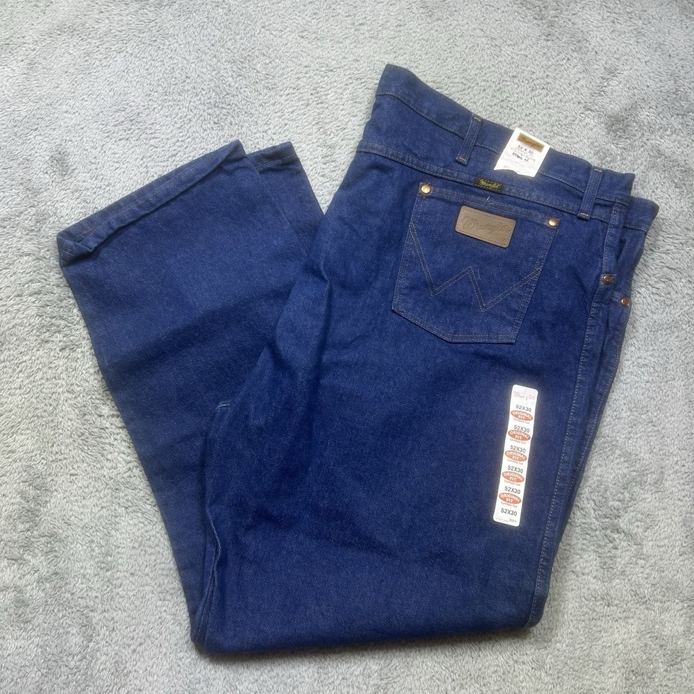 Wrangler Jeans Mens 52x30 Rodeo Rugged Denim Original Fit BIG & TALL 13MWZPW